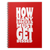 Hoeveel Emcee's moeten er gekust worden Notitieboek (Voorkant)