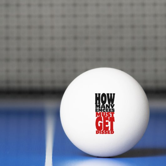 Hoeveel Emcee's moeten er gekust worden Pingpongbal (Net)