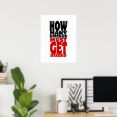 Hoeveel Emcee's moeten er gekust worden Poster (Thuiskantoor)