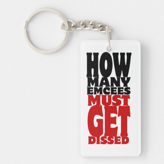 Hoeveel Emcee's moeten er gekust worden Sleutelhanger (Voorkant)