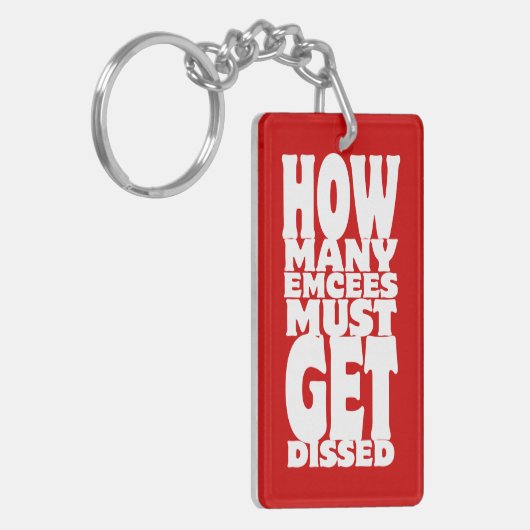 Hoeveel Emcee's moeten er gekust worden Sleutelhanger (Voorkant Links)