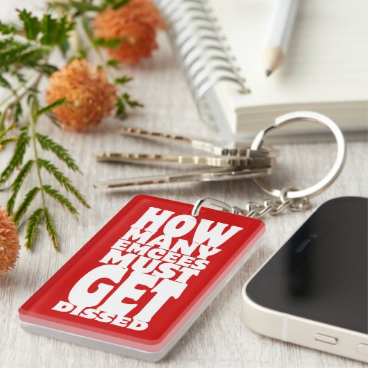 Hoeveel Emcee's moeten er gekust worden Sleutelhanger (Voorkant Rechts)