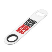 Hoeveel Emcee's moeten er gekust worden Speed Flessenopener (Voorkant Gekanteld)