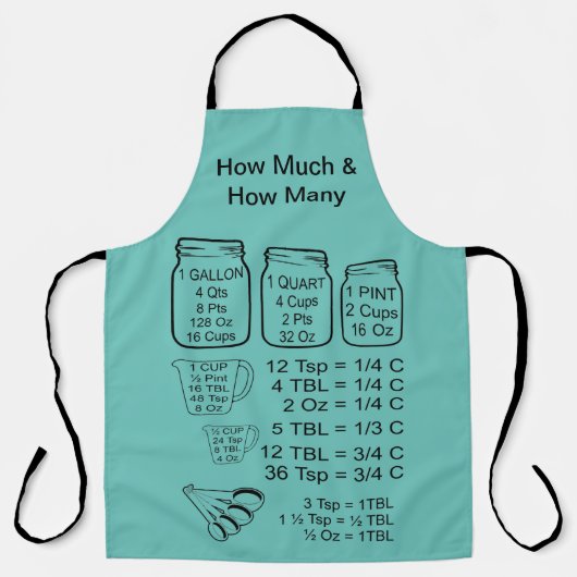 Hoeveel en hoeveel Apron Schort (Voorkant)