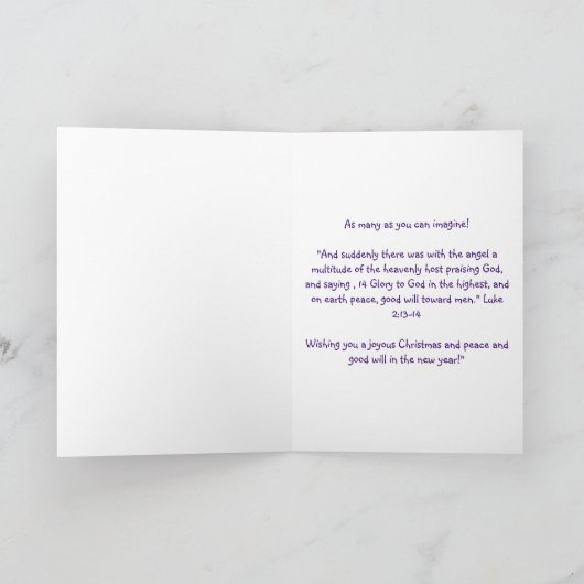 Hoeveel engelen op de palm van uw hand kunnen feestdagen kaart (Binnen)