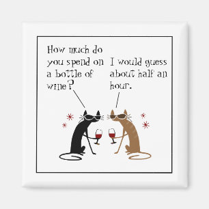 Hoeveel geef je uit aan een fles wijn? magneet