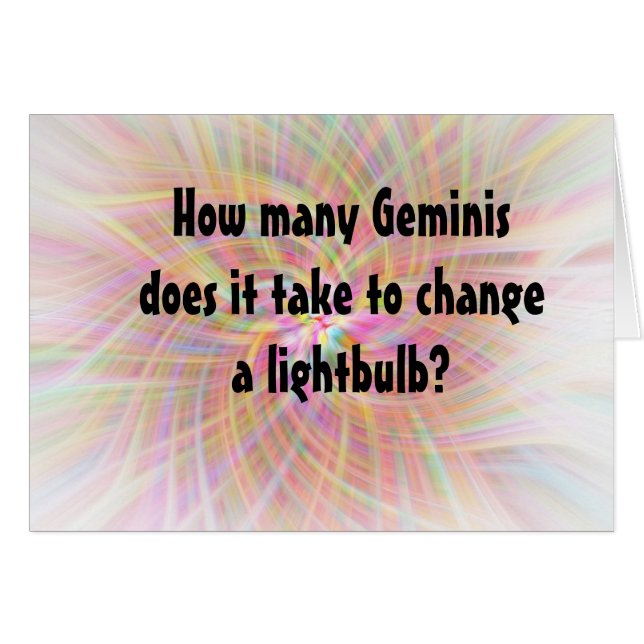 Hoeveel Geminis heeft het nodig om... (Voorkant Horizontaal)