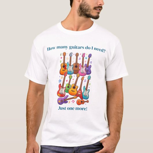 Hoeveel gitaren heb ik nodig? t-shirt (Voorkant)