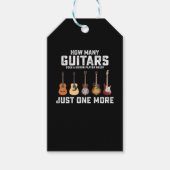 Hoeveel gitaren heeft een gitaarspeler nodig cadeaulabel (Voorkant)
