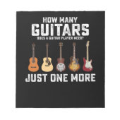 Hoeveel gitaren heeft een gitaarspeler nodig notitieblok (Voorkant)