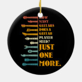 Hoeveel gitaren heeft een speler enkel nog nodig keramisch ornament (Achterkant)