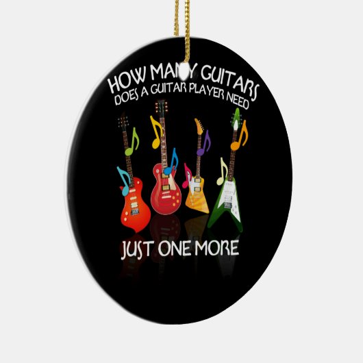 Hoeveel gitaren heeft Guitar Player meer nodig Keramisch Ornament (Rechts)