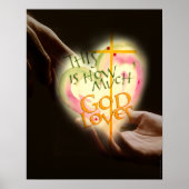 HOEVEEL GOD HOUDT EN BEREIKT CROSS HEART POSTER (Voorkant)