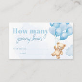 Hoeveel gummy beren zitten er in de potje blauwe b informatiekaartje (Voorkant)