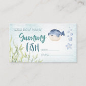 Hoeveel Gummy Fish Baby shower Game Kaarten (Voorkant)