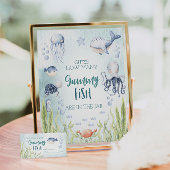 Hoeveel Gummy Fish Baby shower Game Kaarten