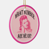 hoeveel hebben we ? grappige bunco keramisch ornament (Rechts)