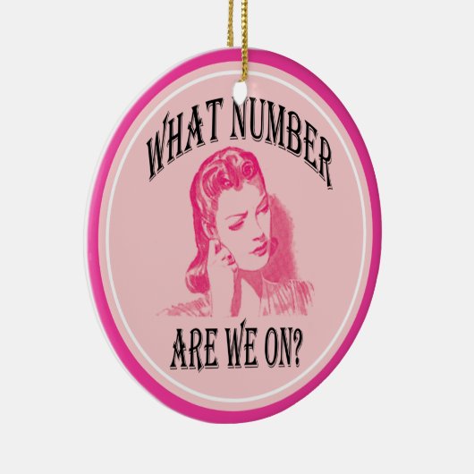 hoeveel hebben we ? grappige bunco keramisch ornament (Rechts)