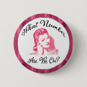 hoeveel hebben we ? Pink Funny Bunco Button (Voorkant)