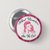 hoeveel hebben we ? Pink Funny Bunco Button (Voorkant /achterkant)