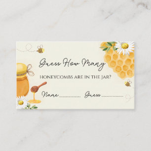 Hoeveel honingraten baby shower game informatiekaartje