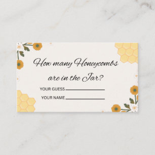 Hoeveel honingraten baby shower game informatiekaartje