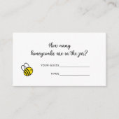 Hoeveel honingraten baby shower game informatiekaartje (Voorkant)