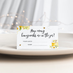 Hoeveel honingraten baby shower game-kaart informatiekaartje