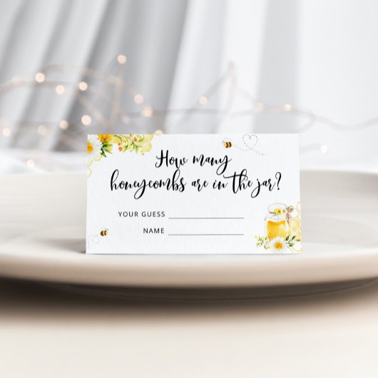 Hoeveel honingraten baby shower game-kaart informatiekaartje