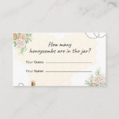 Hoeveel honingraten baby shower game-kaart informatiekaartje (Voorkant)