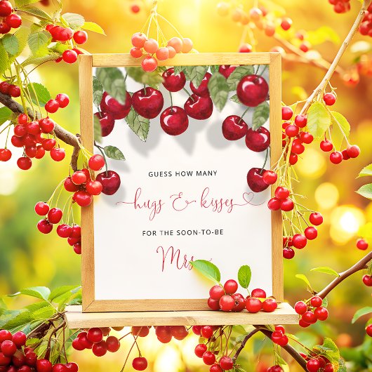 Hoeveel Hugs & Kisses Cherry Vrijgezellenfeest spe Poster