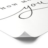 Hoeveel ik van je lullaby Nursery Decor hou Poster (Hoek)