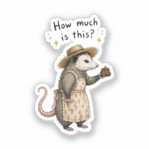 Hoeveel is deze Opossum Oma Portemonnee Thrifti Sticker