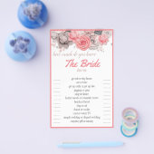 Hoeveel ken je de Bride Trivia-Kaart? Flyer (Enkel)