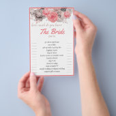 Hoeveel ken je de Bride Trivia-Kaart? Flyer (Hand)