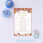 Hoeveel kent u de Bride Trivia Card Flyer? Flyer (Enkel)