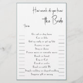 Hoeveel kent u de Bride Trivia Flyer? Flyer (Voorkant)