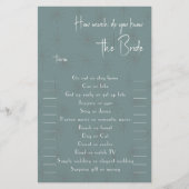 Hoeveel kent u de Bride Trivia Flyer? Flyer (Voorkant)