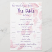 Hoeveel kent u de Bride Trivia-kaart? Flyer (Voorkant)