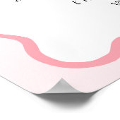 Hoeveel kersen Coquette Cherry Baby shower spel Poster (Hoek)