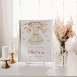 Hoeveel kersen in de pot Clothesline Baby Poster