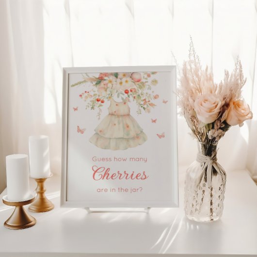 Hoeveel kersen in de pot Clothesline Baby Poster