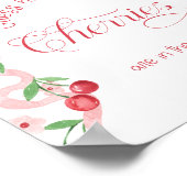 Hoeveel kersen in de pot roze boog Baby shower Poster (Hoek)