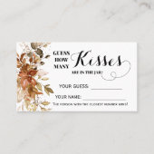 Hoeveel Kisses Autumn Herfst Vrijgezellenfeest Gam Plaatskaartje (Voorkant)