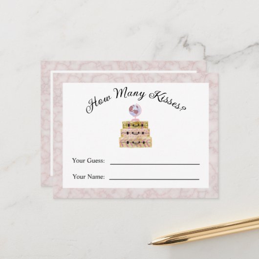 Hoeveel Kisses beantwoorden het thema van de Kaart (Voorkant / Achterkant in situ)