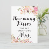 Hoeveel Kisses bevinden zich in het Jar 5x7"-teken Kaart (Staand voorkant)