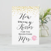 Hoeveel Kisses bevinden zich in het Jar 5x7"-teken Kaart (Staand voorkant)