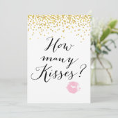 Hoeveel Kisses bevinden zich in het Jar 5x7"-teken Kaart (Staand voorkant)