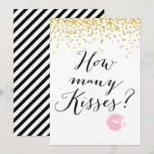 Hoeveel Kisses bevinden zich in het Jar 5x7"-teken Kaart (Voorkant / Achterkant)