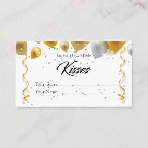Hoeveel Kisses Bridal Game Informatiekaartje